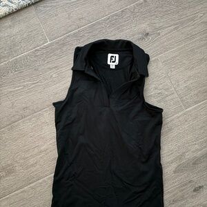 Women’s footjoy sleeveless golf shirt xs black